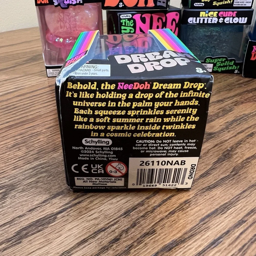 Schylling Needoh New Authentic Lot Of 12 Rainboh Snowball Jelly Squish Nice Berg